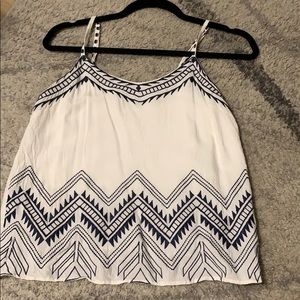 White patterned tank